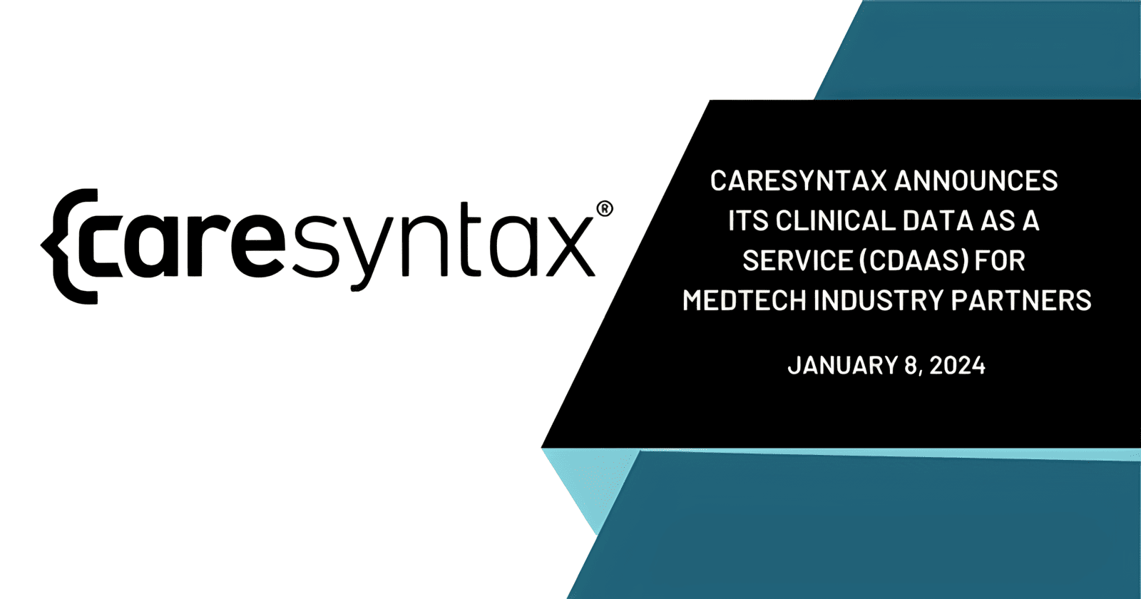 Caresyntax Announces Launch of Novel Real World Evidence (RWE) Program and Software Portfolio of Digital Catalysts for Commercial Acceleration of Medtech Partners