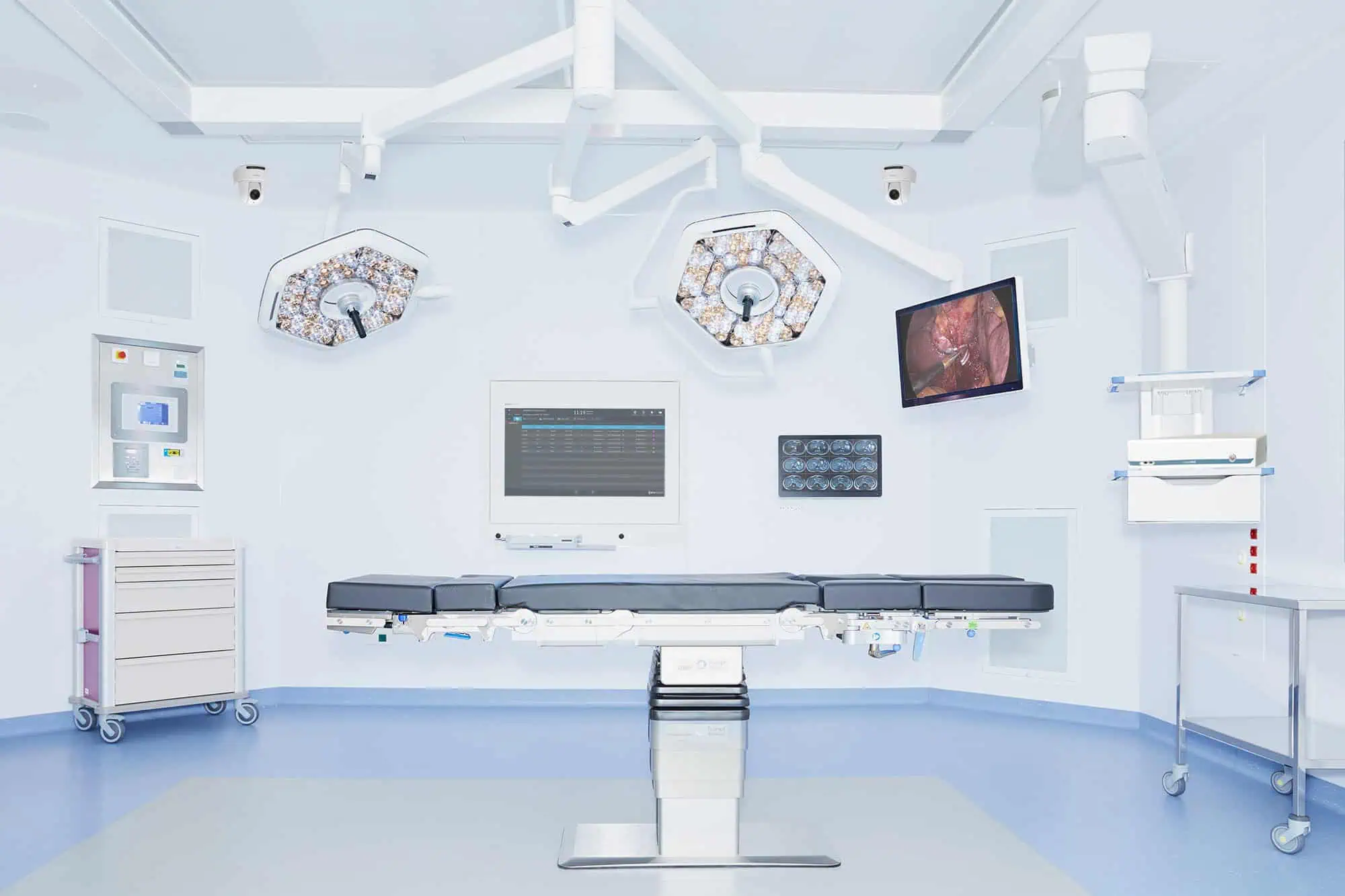 Connected surgery operating room with integrated technology